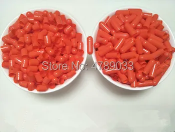 1000pcs/veľa Oranžová Farba Želatína Lekárske Kapsule Míny, Prázdne Veľkosť 0# Prášok Kapsule Kotlov,Medicíny Prášok Naplniteľné Fľaše