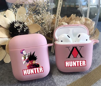 Anime Hunter X Hunter HXH ružová TPU silikónové Bluetooth Airpod Prípade Airpods 1 Airpods 2 Airpod 3 Airpod pro mäkké pokrytie