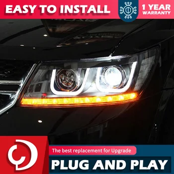 Auto Styling Head Lampa pre JCUV Svetlomety 2008-2019 Cesty LED Reflektor DRL Freemont Angel Eye Bi Xenon Lúč Príslušenstvo